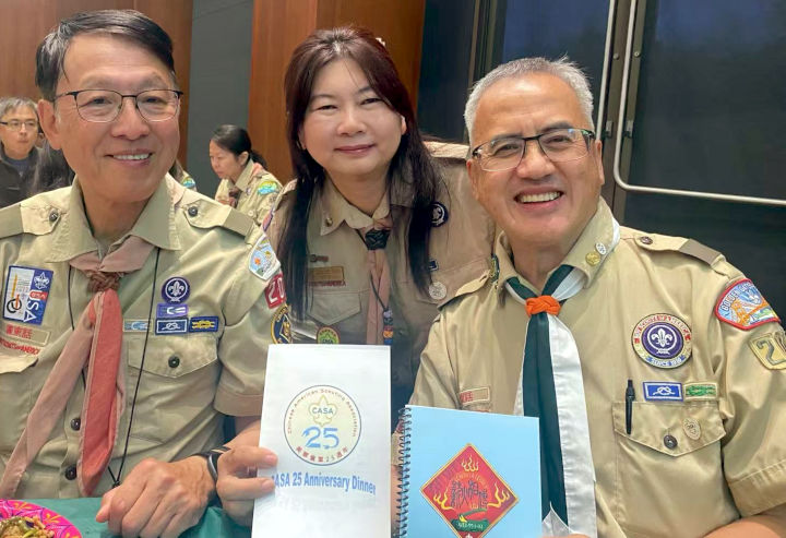 Troop leadership at CASA 25th anniversary dinner