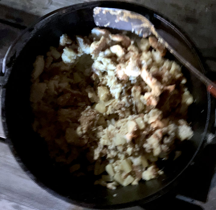 A blob of potentially edible matter