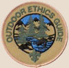 Outdoor ethics guide badge: the outdoors and the word outdoor ethics guide